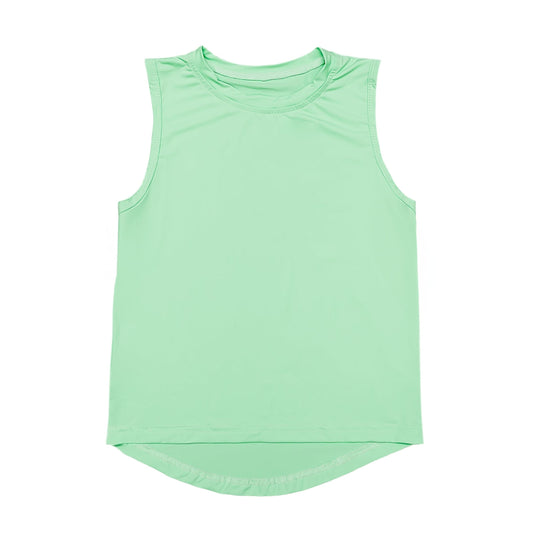 Neon Green High Low Kid Tank