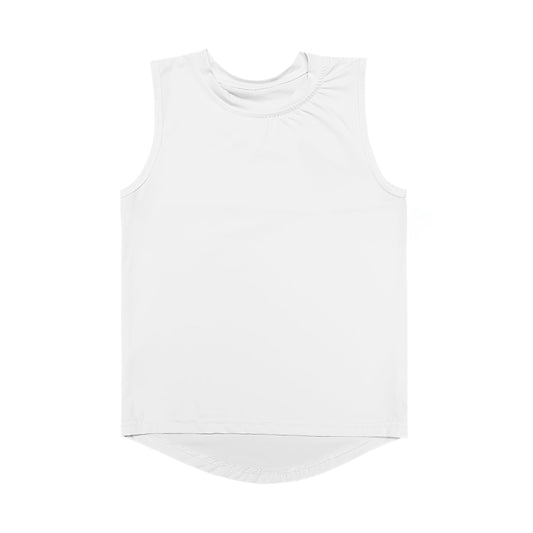 White High Low Kid Tank