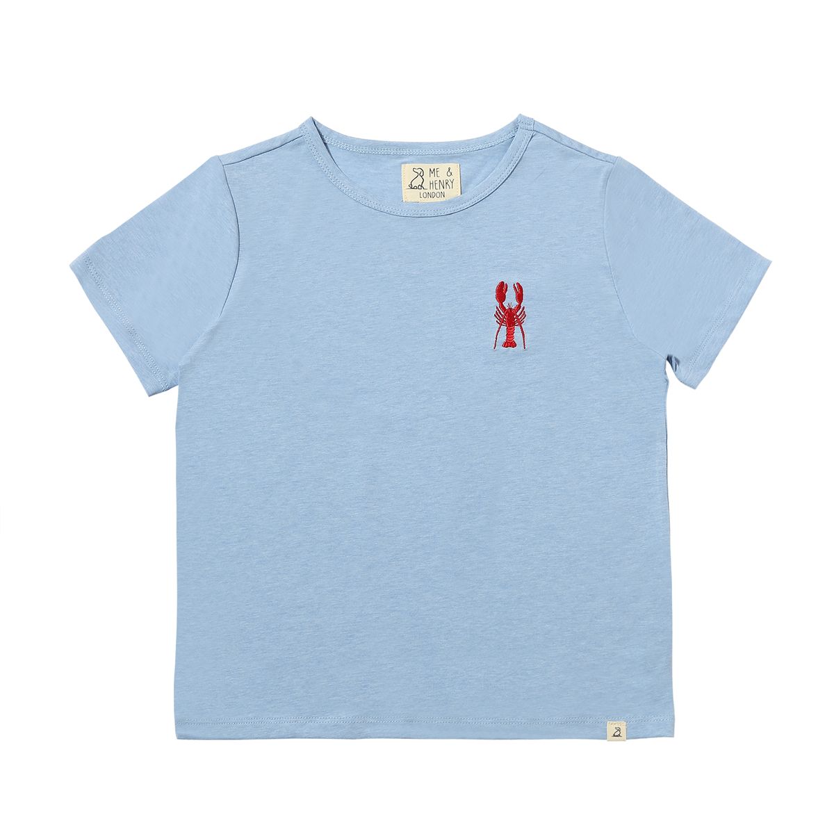 Blue Lobster Embroidered Tee