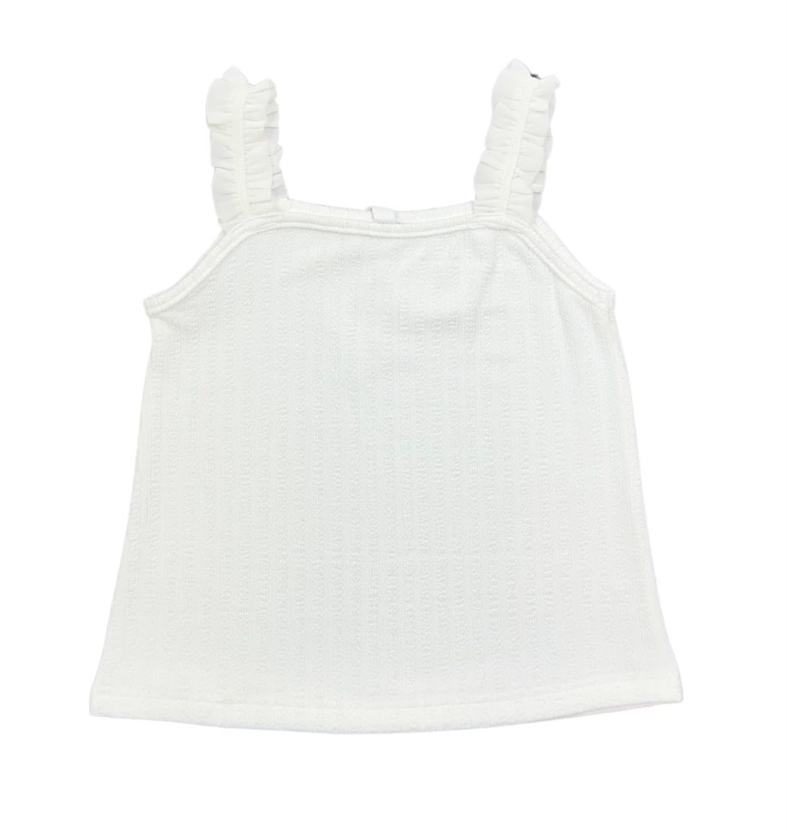 RIBBED TANK-WHITE