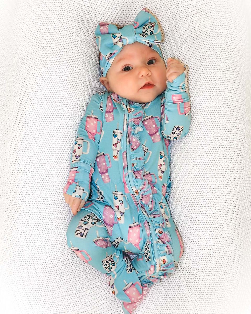 Skyler Ruffled Zippered Footie