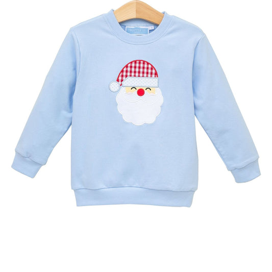 French Terry Pullover – Santa (Light Blue)
