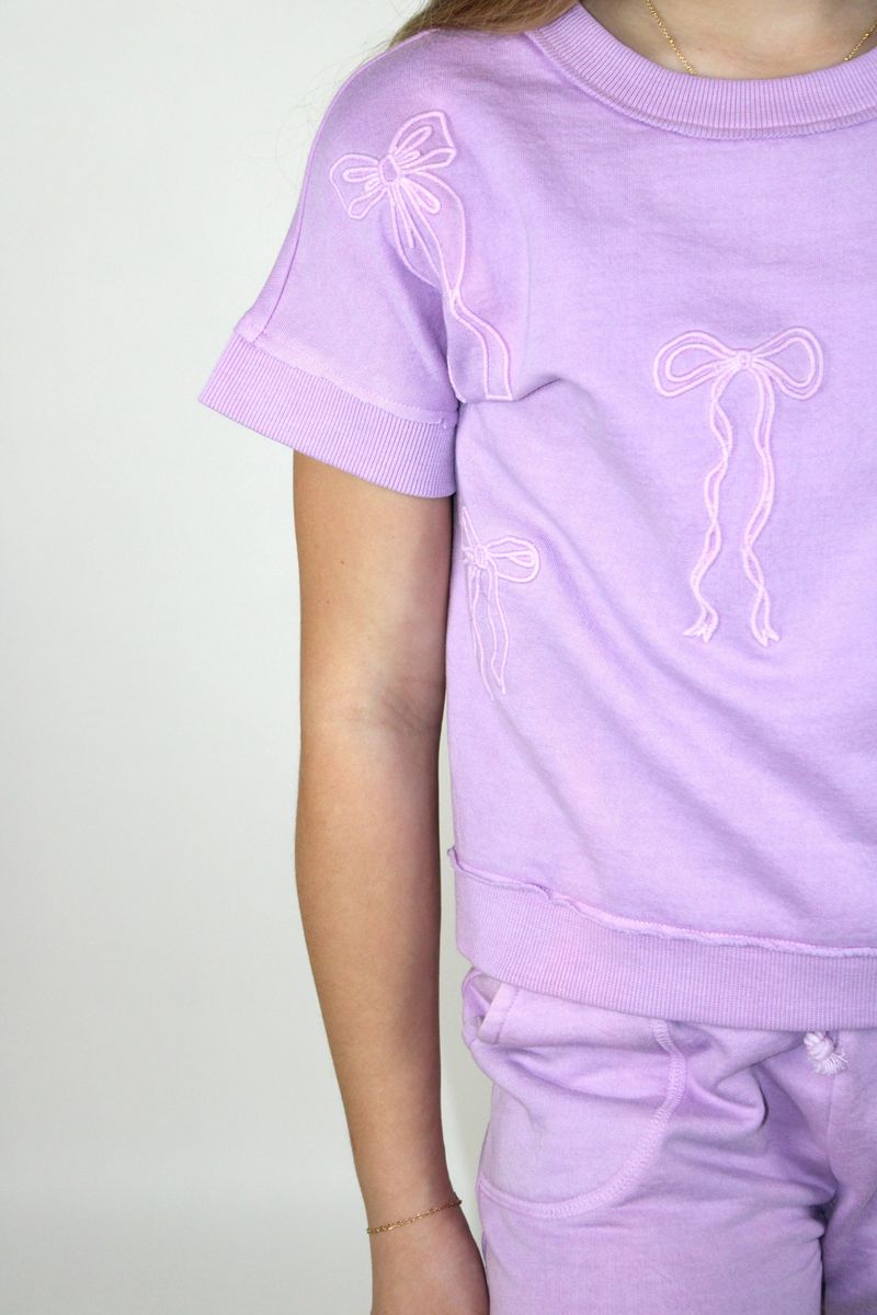 Purple Acid Wash Short