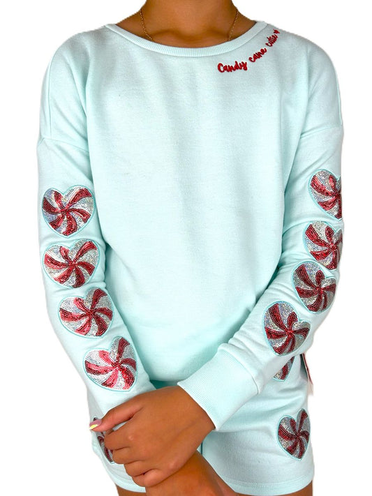 Mint Julep “Candy Cane Cutie” Holiday Collection – Sweatshirt & Shorts