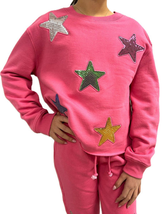 Sequins Stars Appliqué Collection – Sweatshirt & Pants