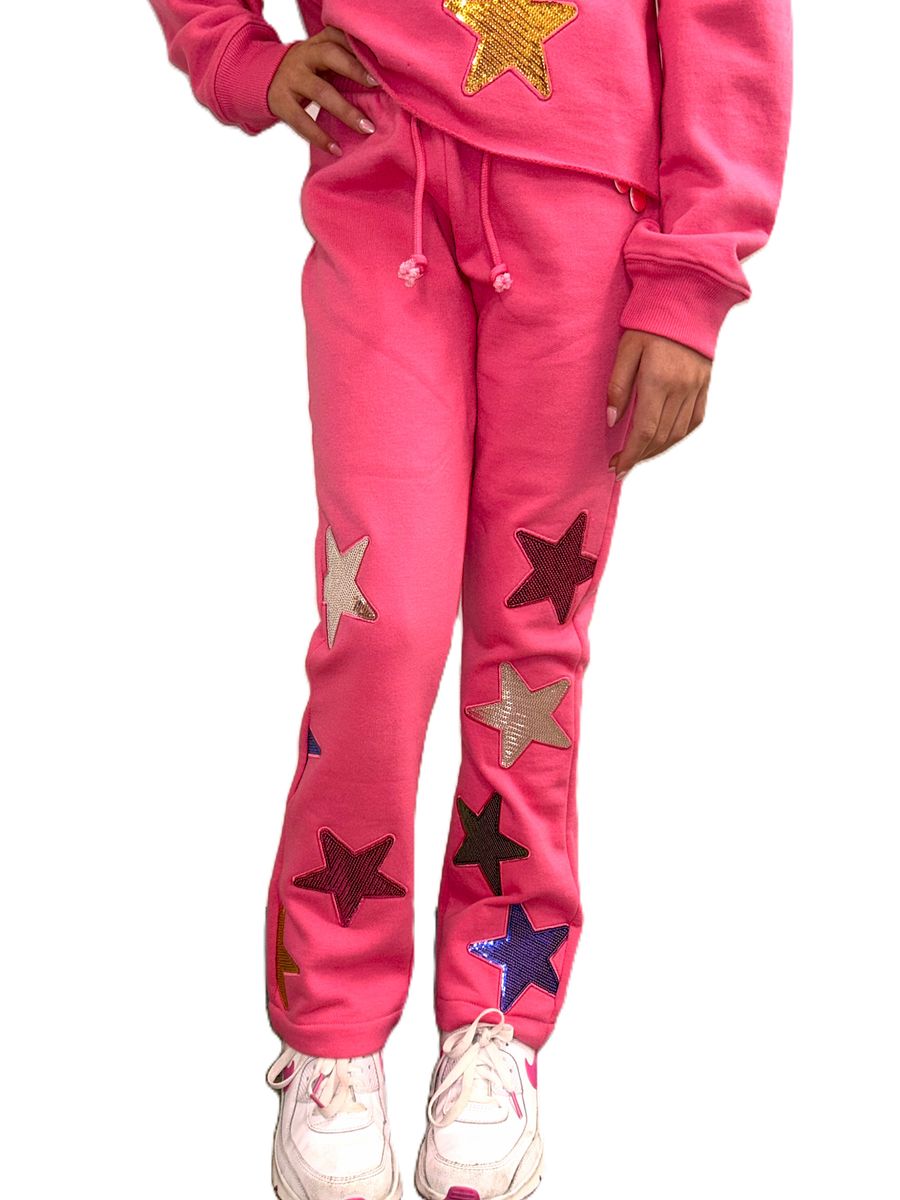 Sequins Stars Appliqué Collection – Sweatshirt & Pants