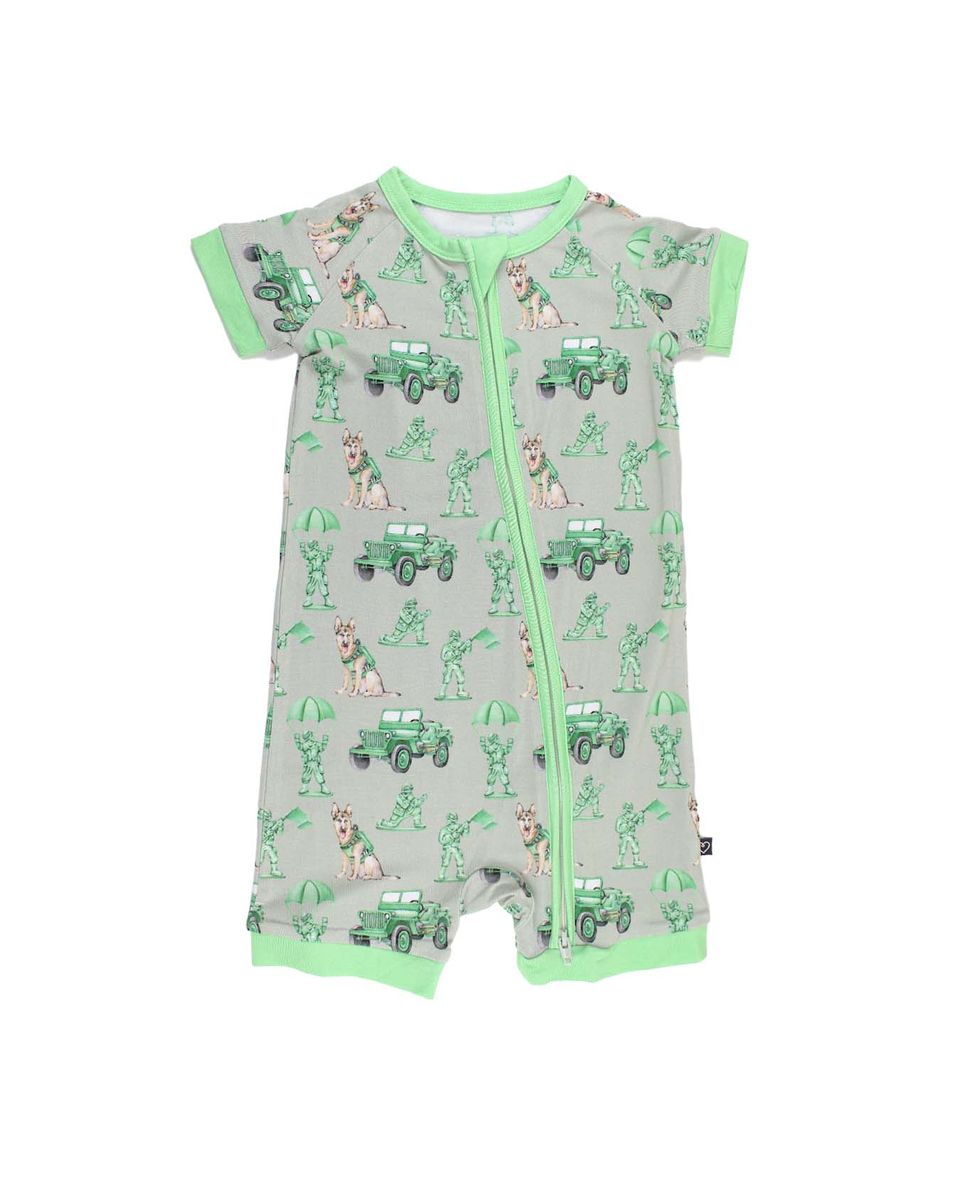 Major Shorts Zippered Romper