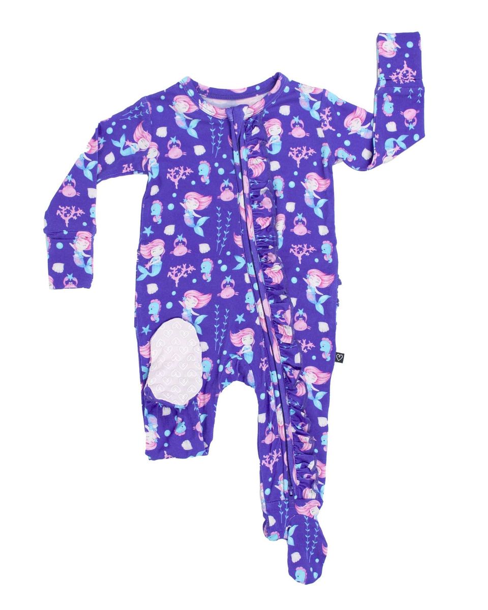 Madison Ruffled Zippered Footie
