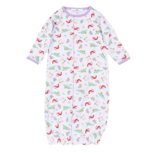 Magnolia Baby Bayou Pals Mardi Gras Pima Cotton Converter Gown – Lilac