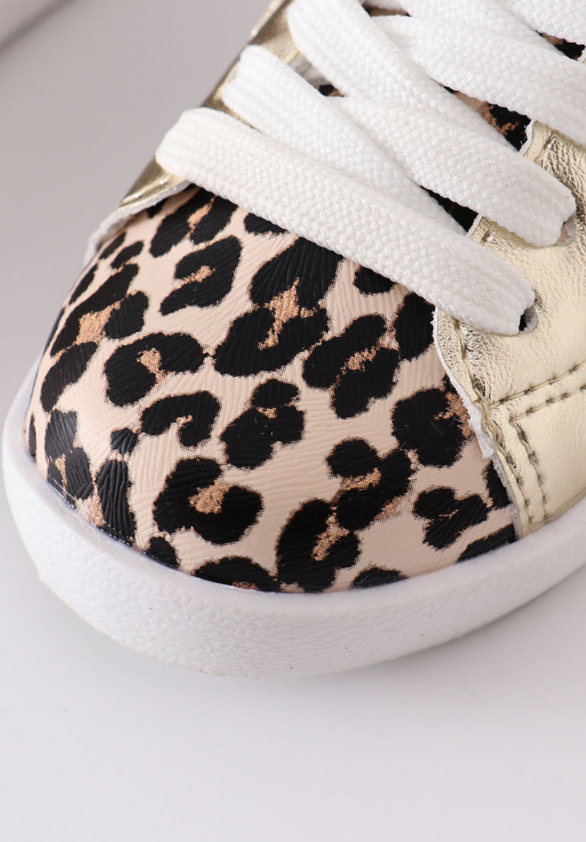 Leopard star sneaker (toddler to big kids)