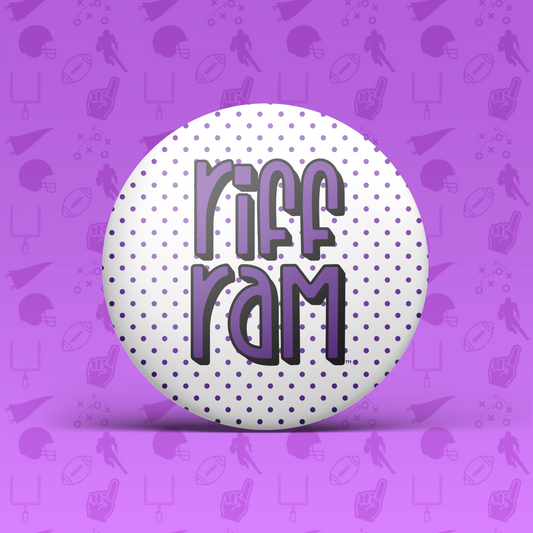 Riff Ram Polka Dot Button