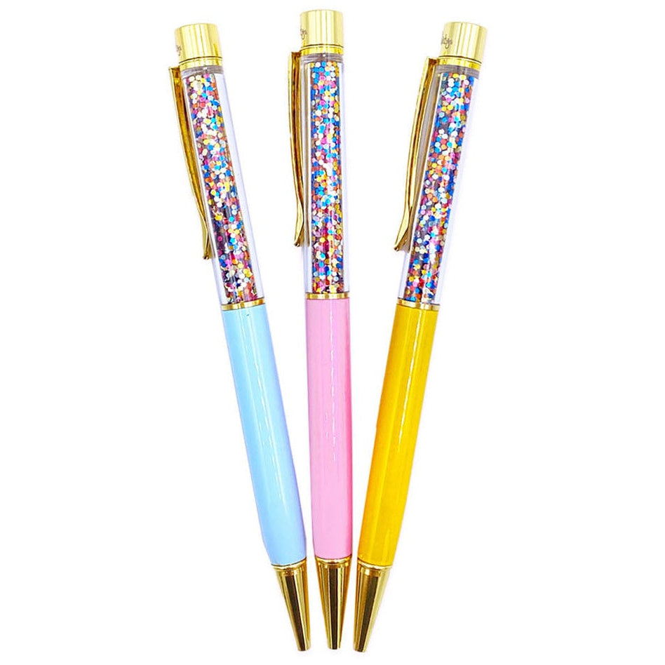 Confetti-Filled Ballpoint Pen Set (3 count)