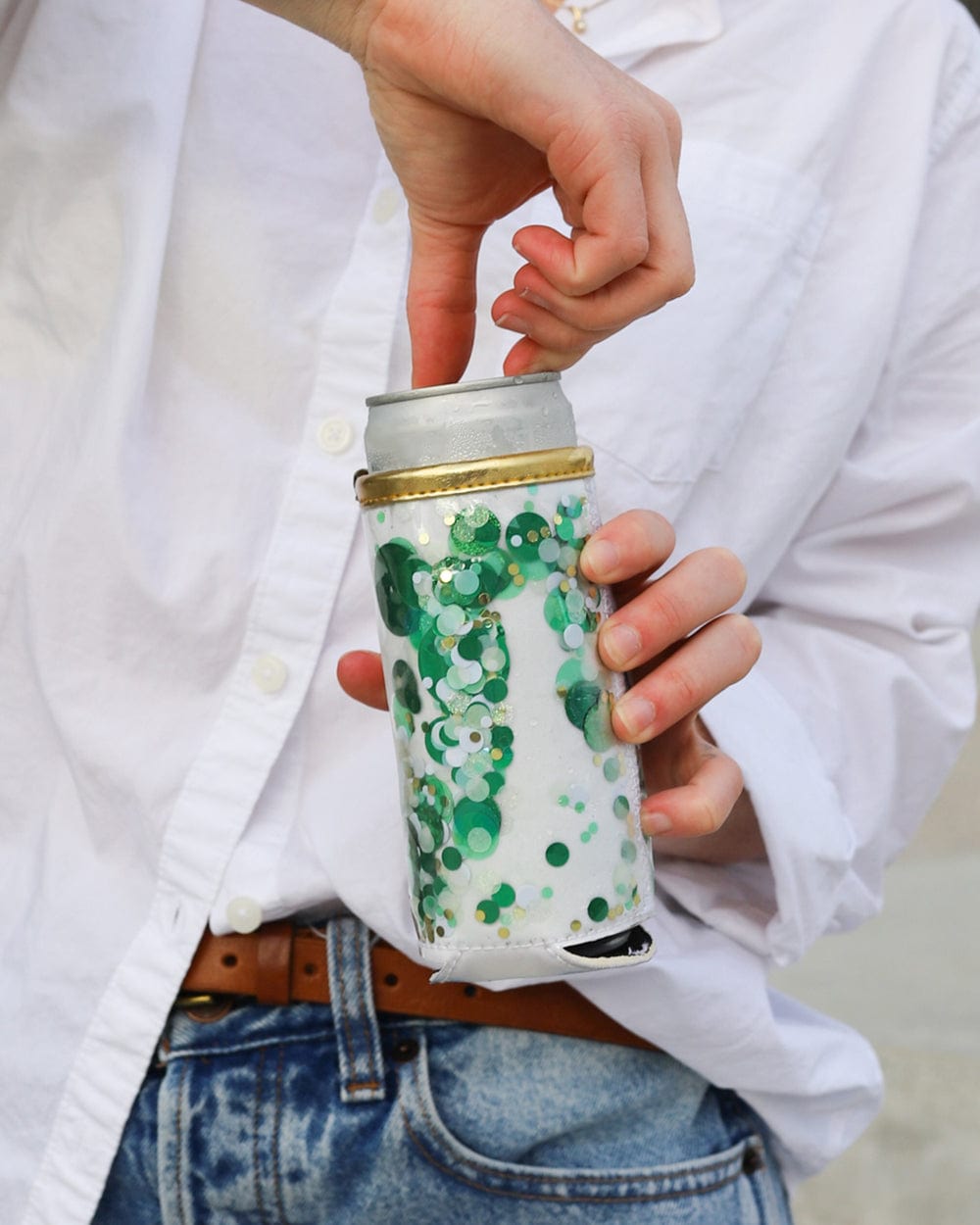 Spirit Squad Confetti Skinny Can Drink Sleeves