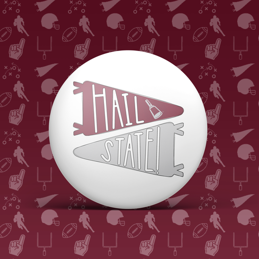 Hail State Pennant Flag Button