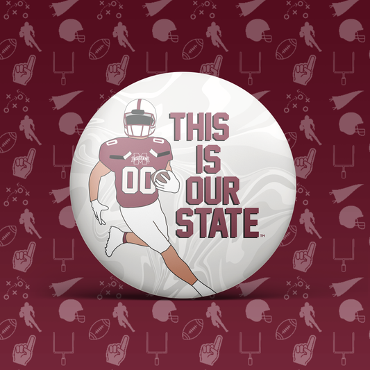 This is Our State Fball Player Button