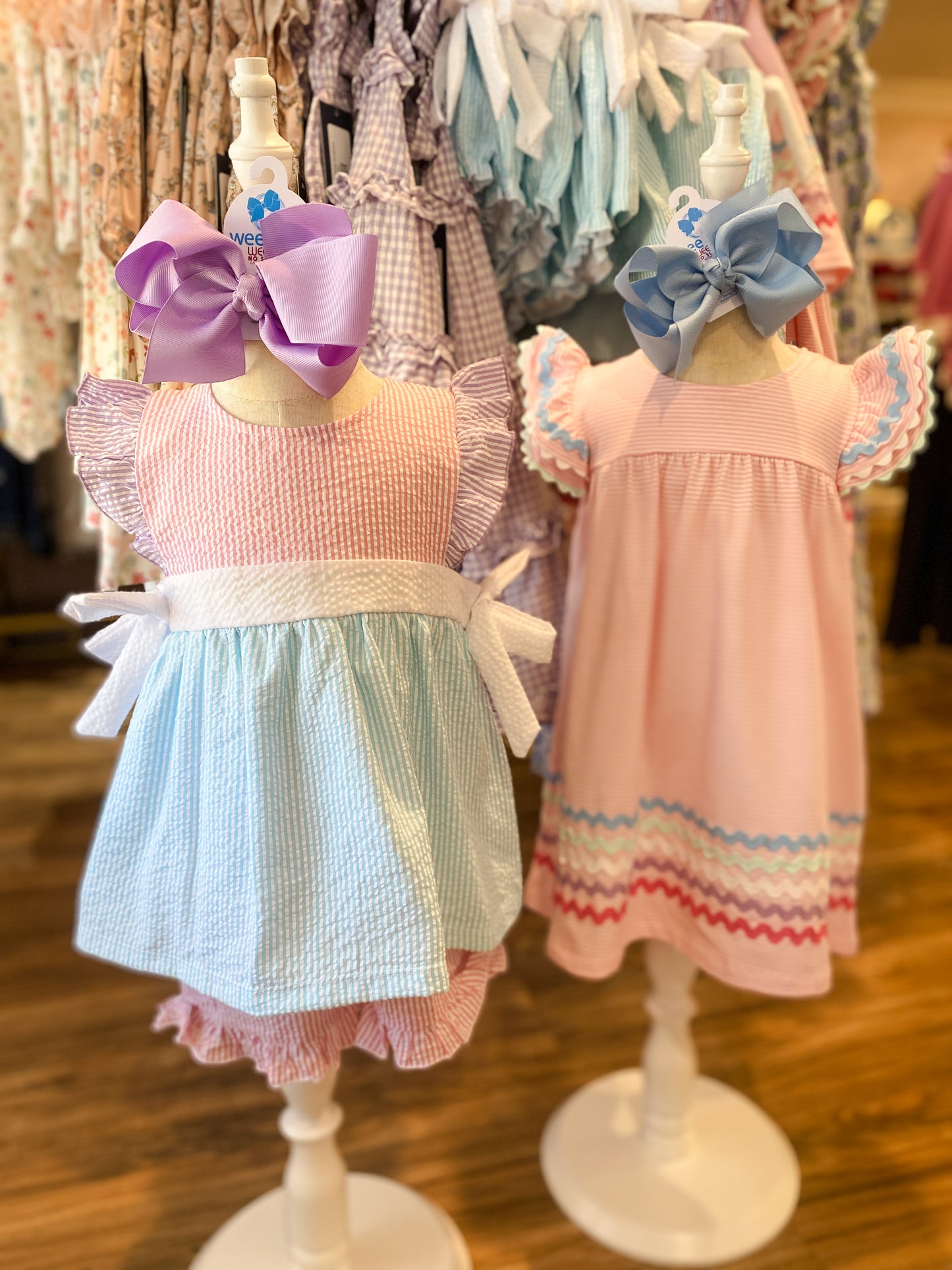 Sweet Pink Stripe Ric Rac Dress