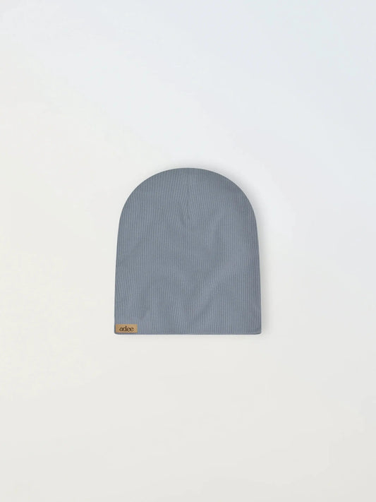 Thin Ribbed Beanie - Light Blue