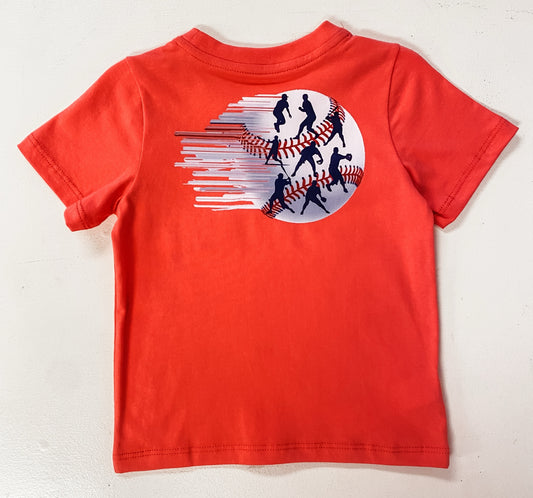 Boys Red Baseball Pima Cotton Tee