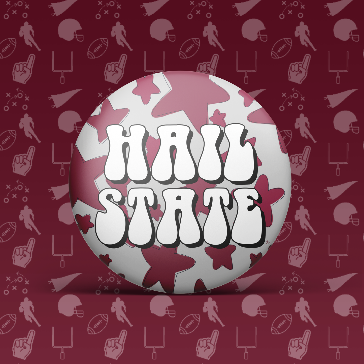 Hail State Stars Button