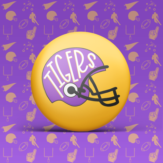 Tigers Helmet Button