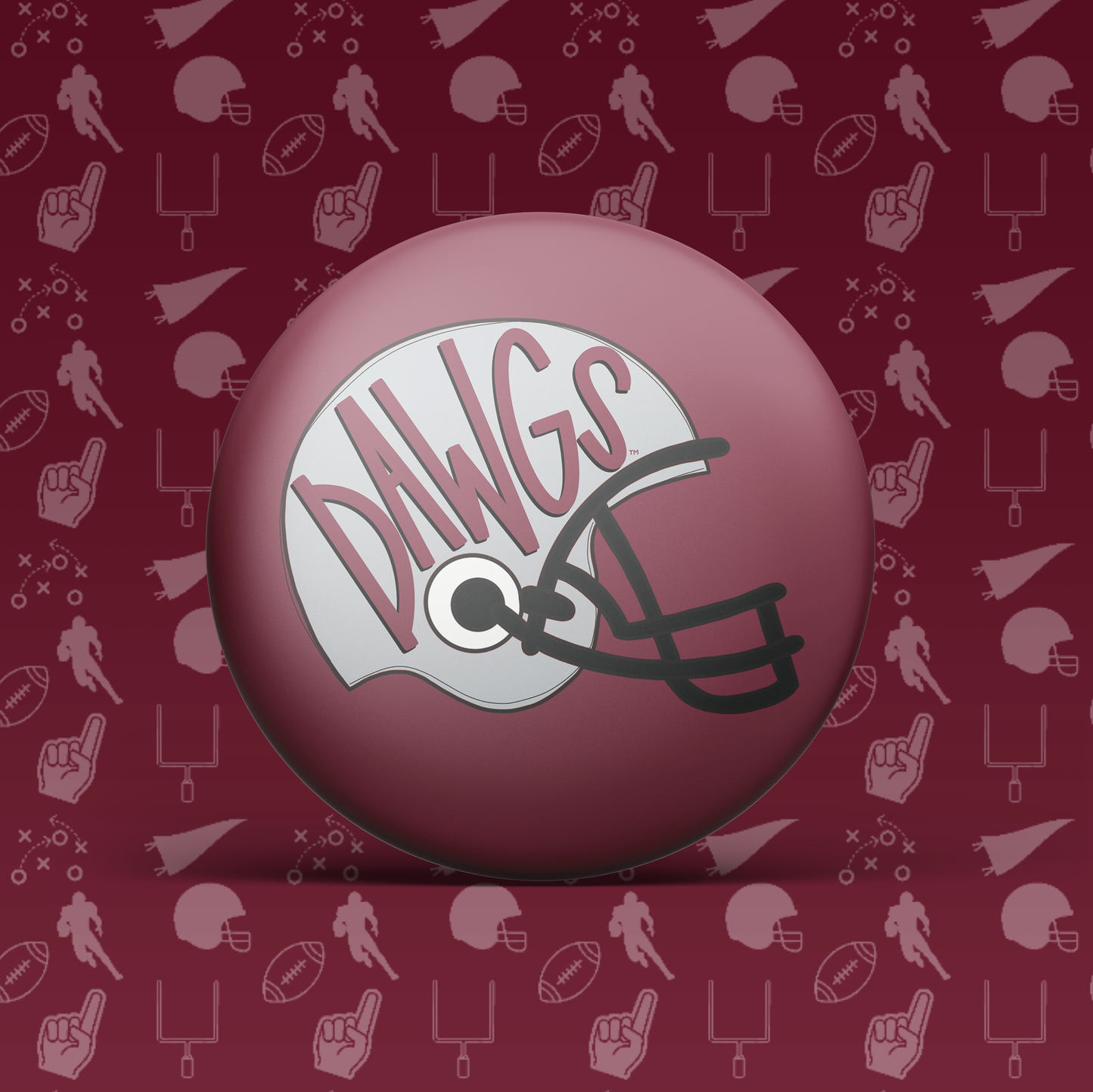 Go Dawgs Helmet Button