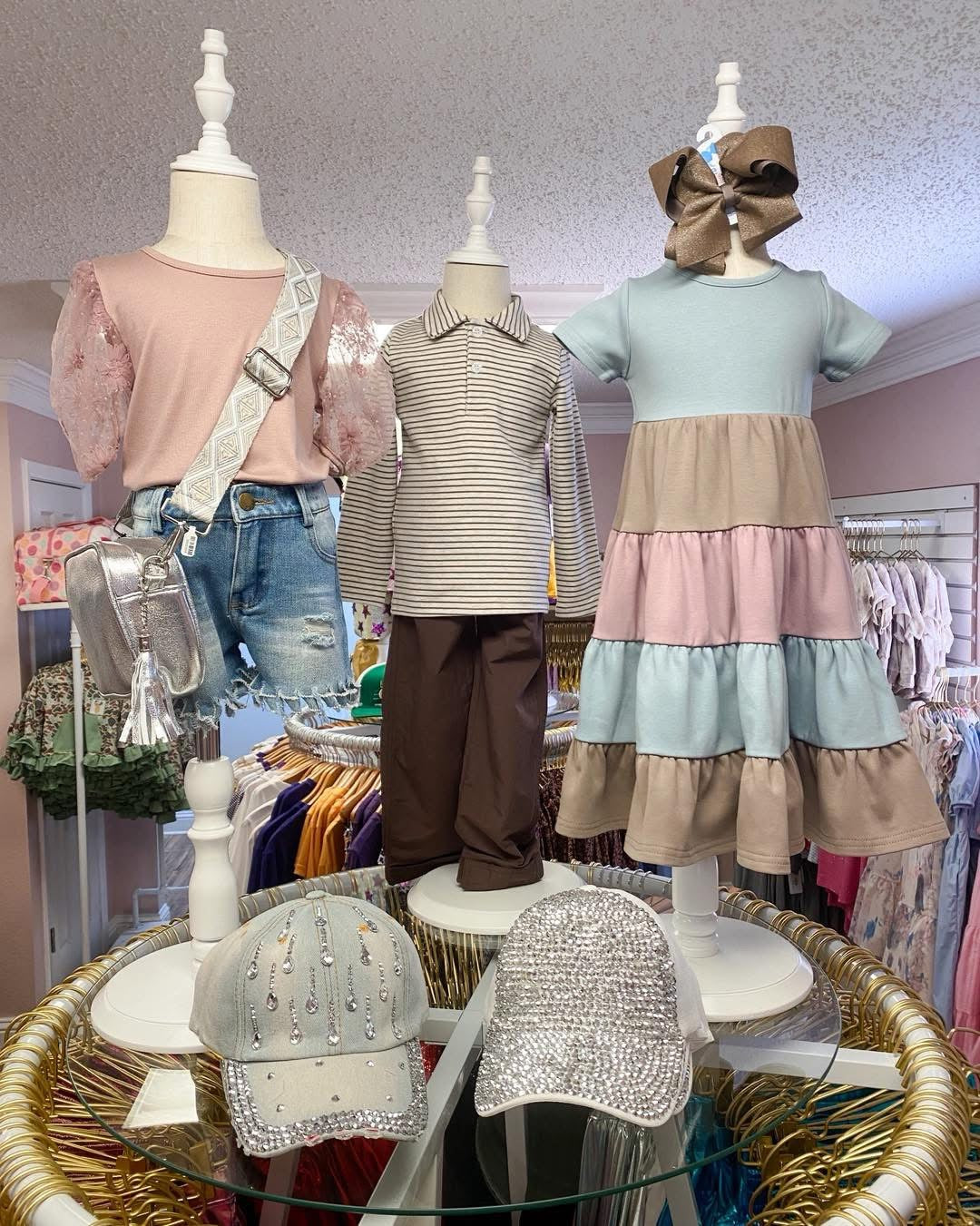 King Shimmer Fabric with Grosgrain Underlay Hair Bow – Chocolate (Wee Ones™)