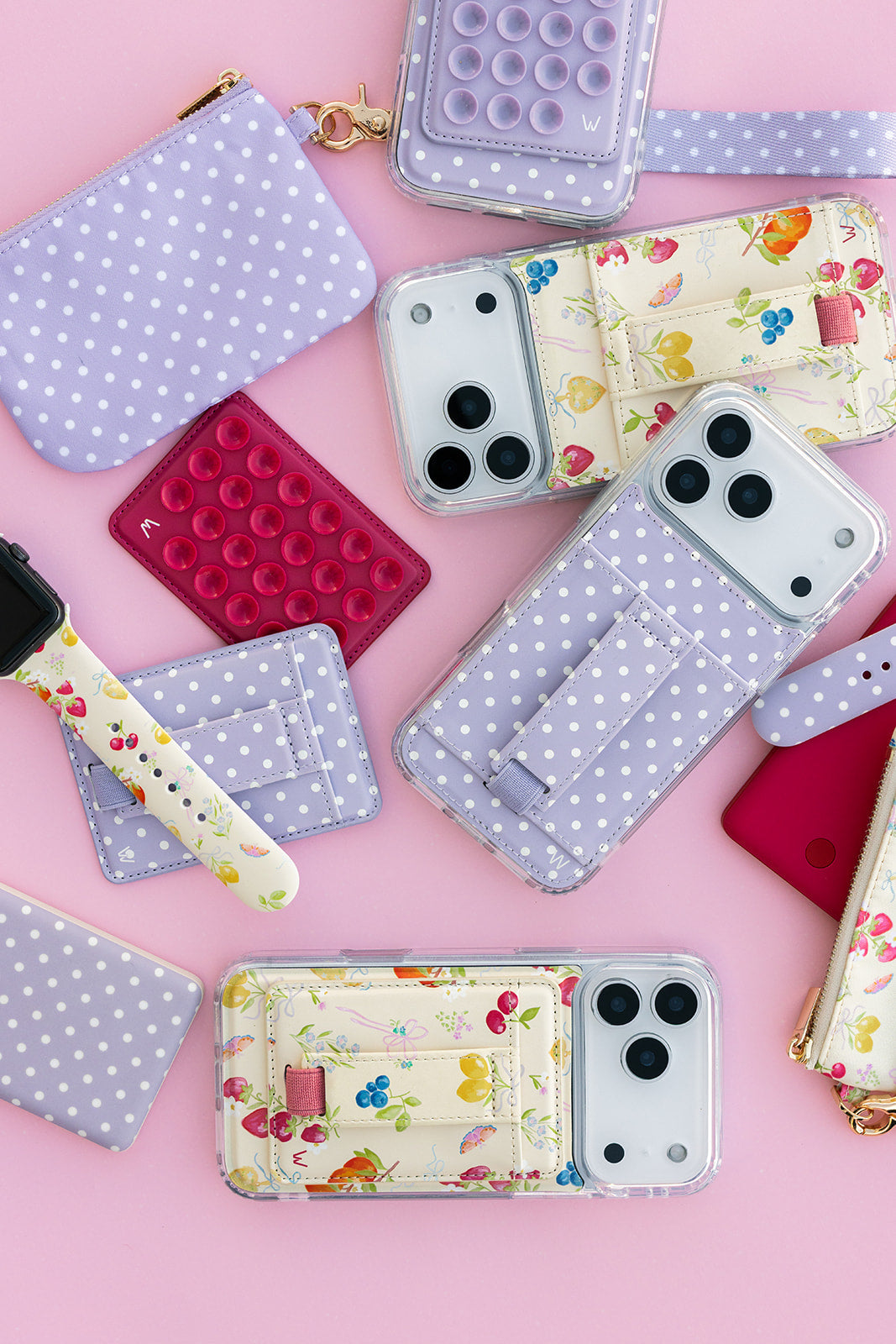 Grape Dots Zipper Pouch