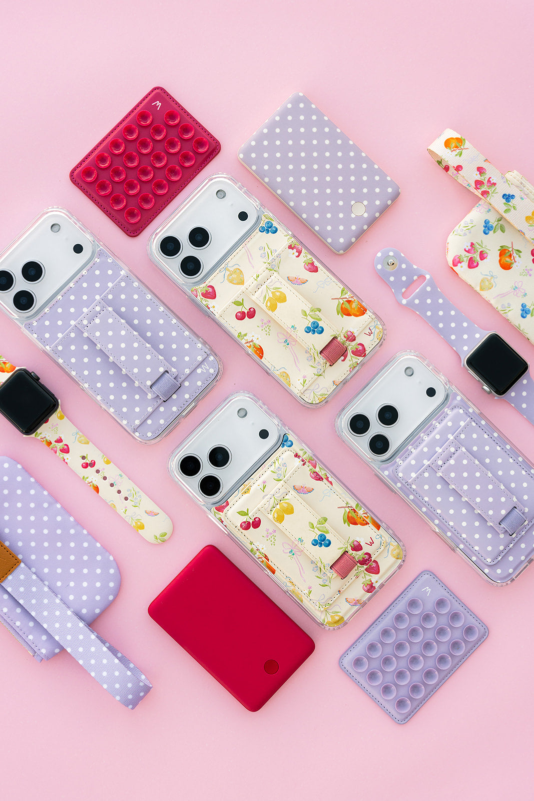 Grape Dots Magnetic Wallet
