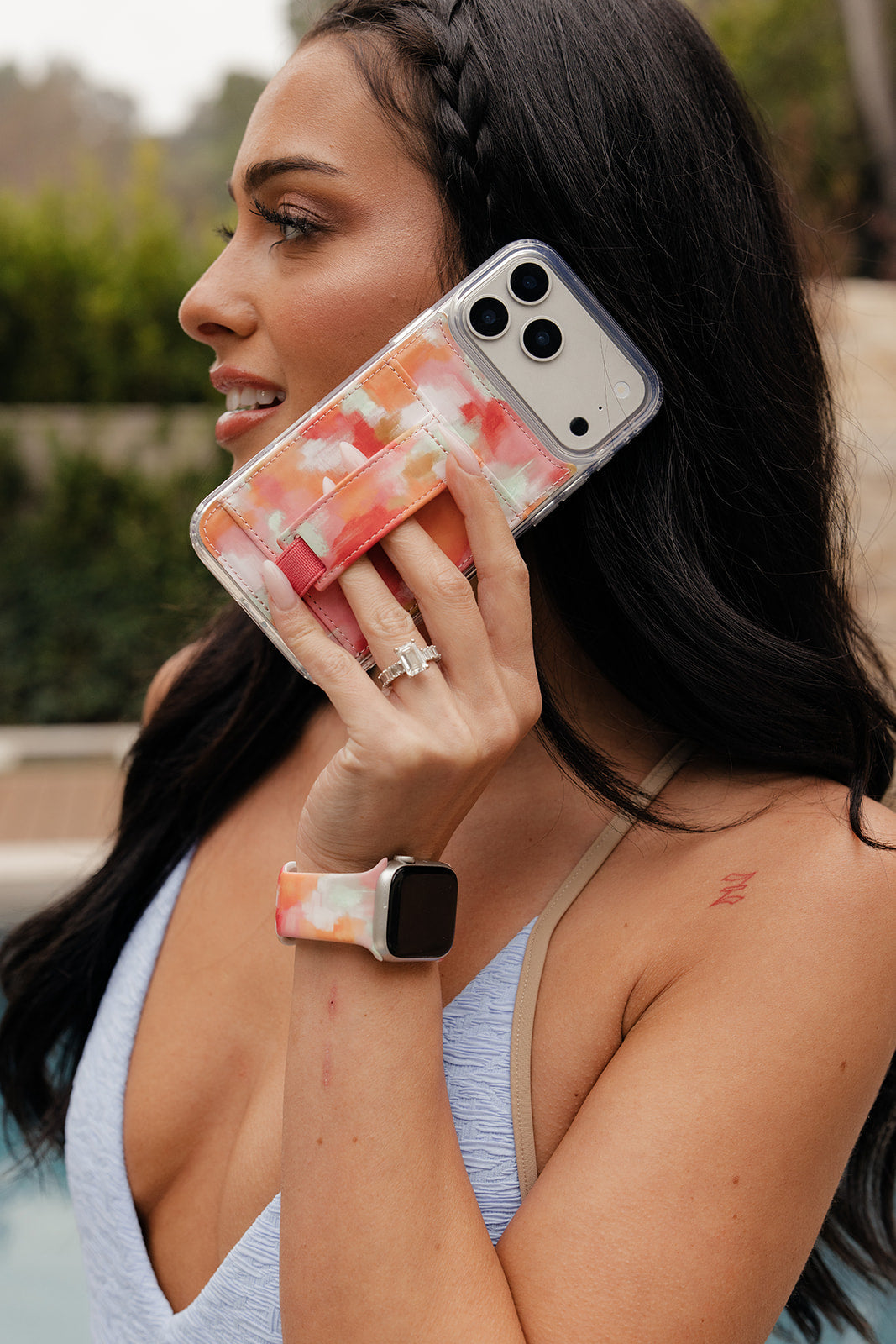 Water Color Waves Watch Band