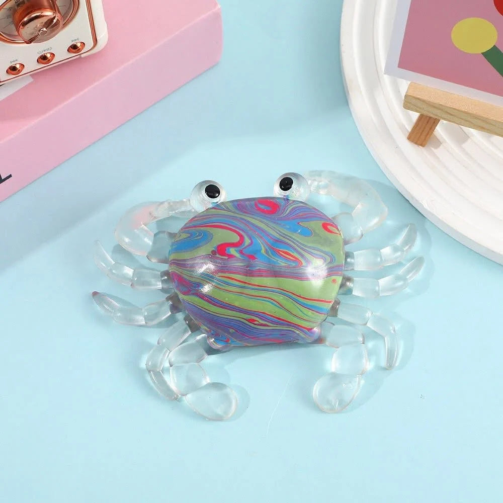 Swirl Crab Squishy – Stretchy Sensory Fidget & Stress Relief Toy