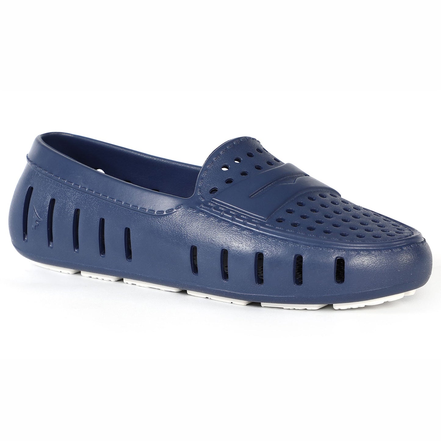 Women's Posh Navy Peony Bright White Loafers