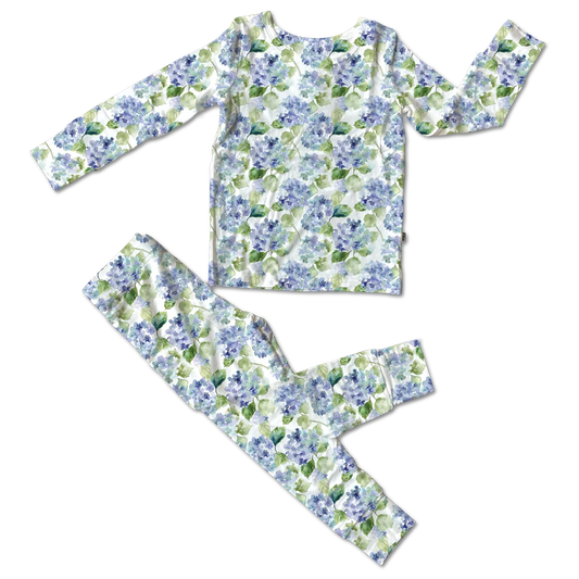 Charleston Hydrangea Bamboo 2-Piece Long Sleeve Set
