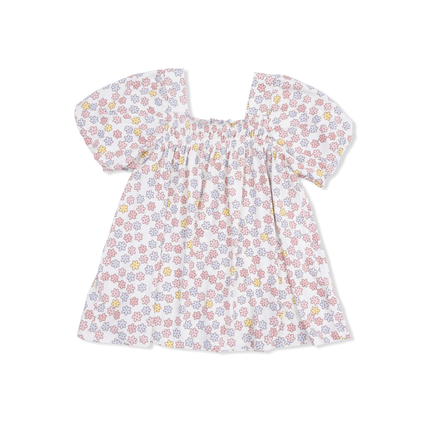 Sarah Floral - Puff Sleeve Dress with Bloomer