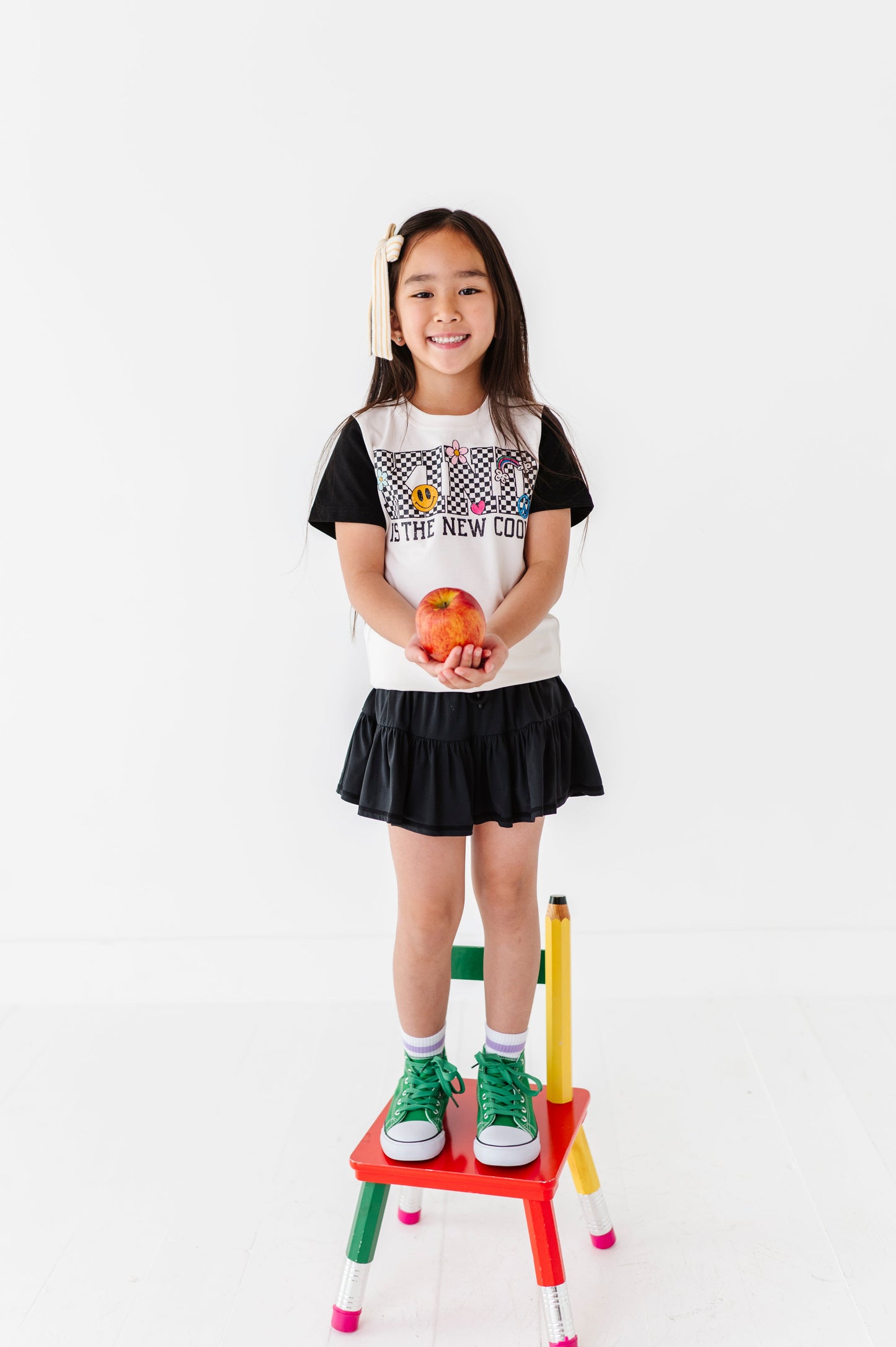 KIND Check Colorblock Tee