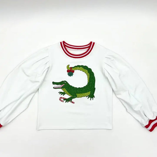 Holly Gator Puff Sleeve Sweatshirt