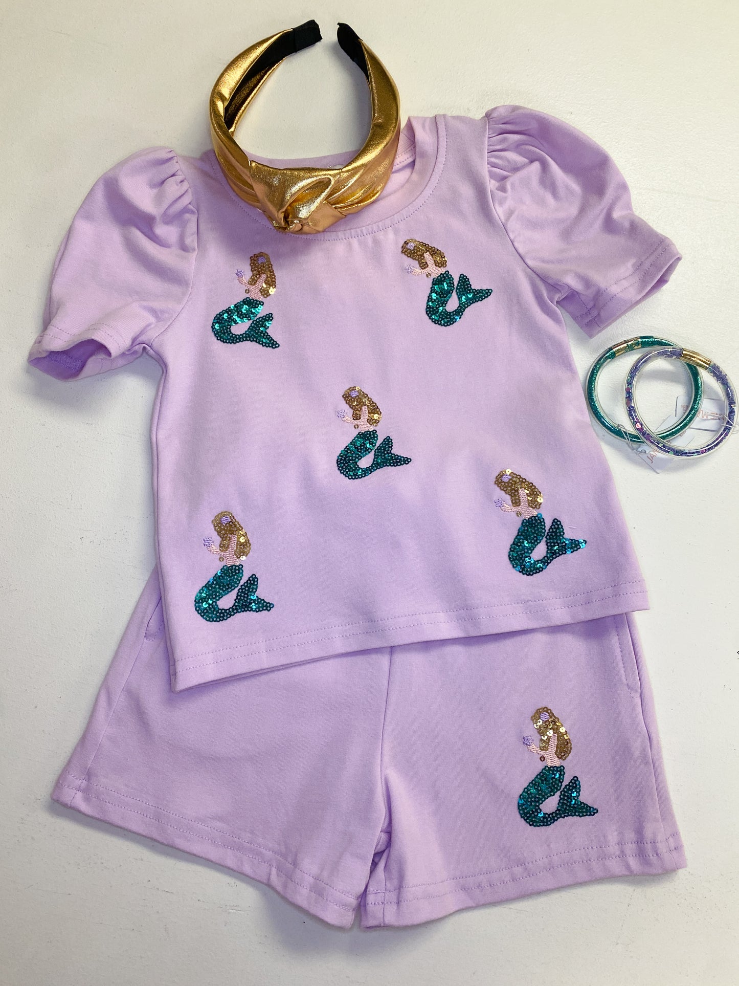 Mermaid Sequin Girls Set
