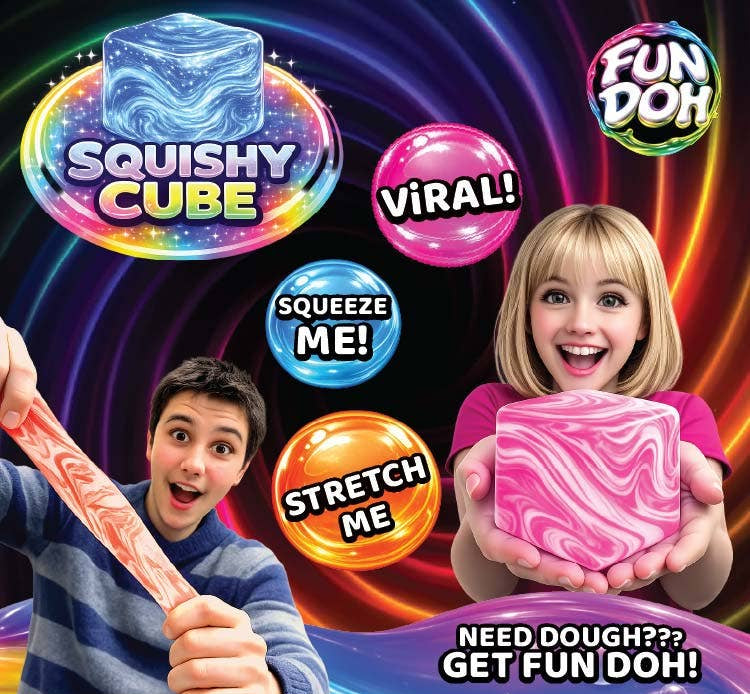 Fun Doh Swirl Squishy Cubes – Viral Sensory Fidget Toy
