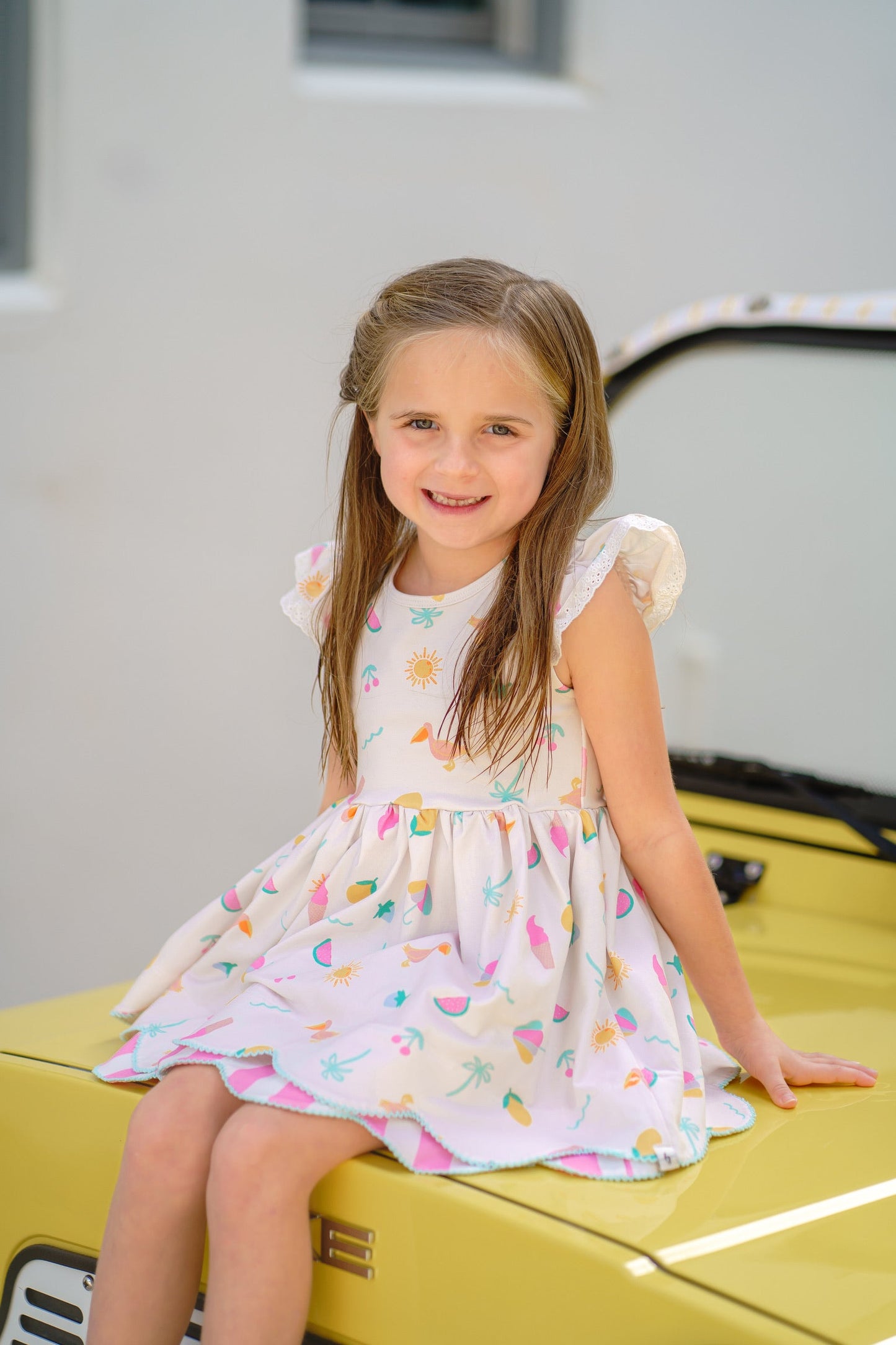 Seaside Stripes Scallop Tunic Set