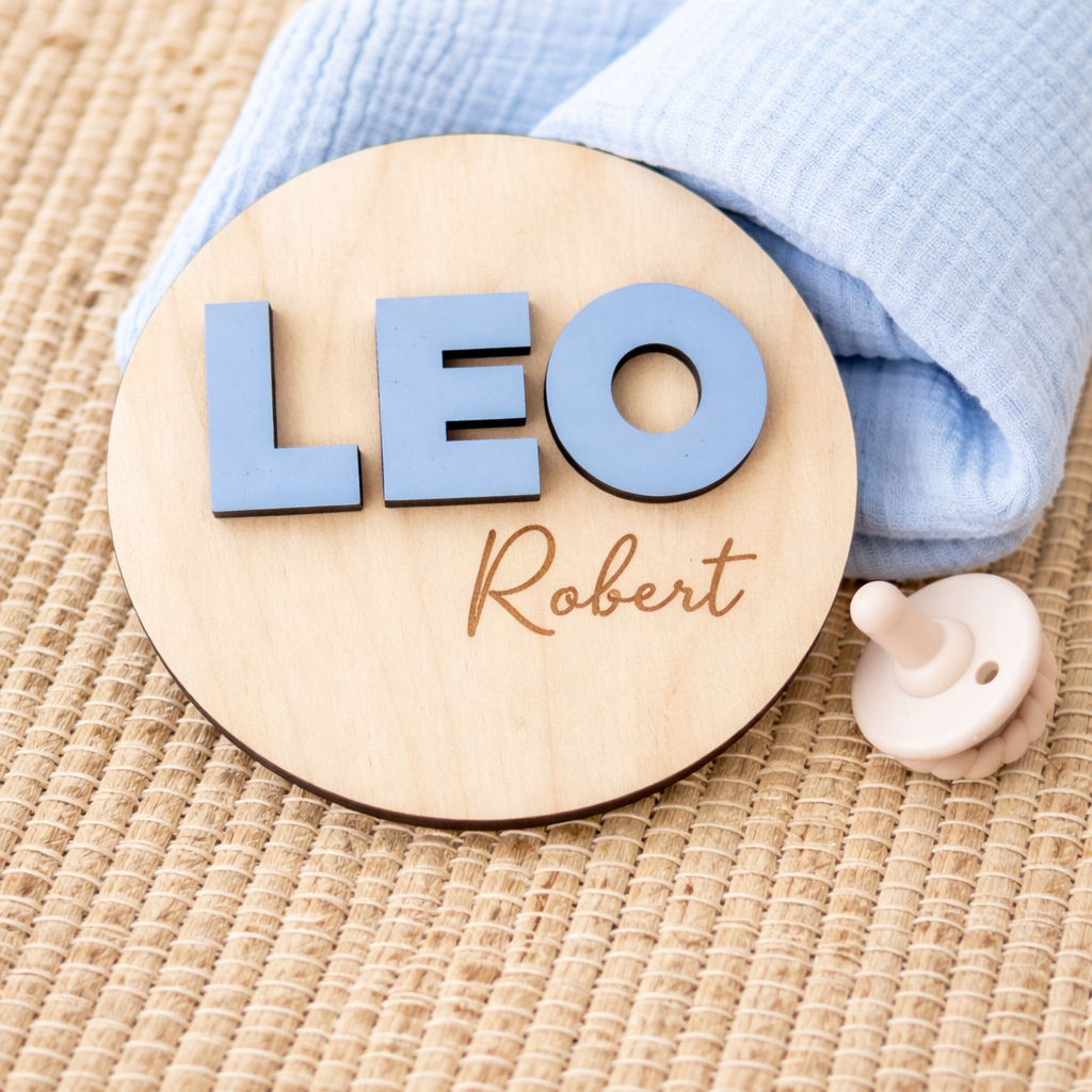 Baby Name Announcement Sign with Stats