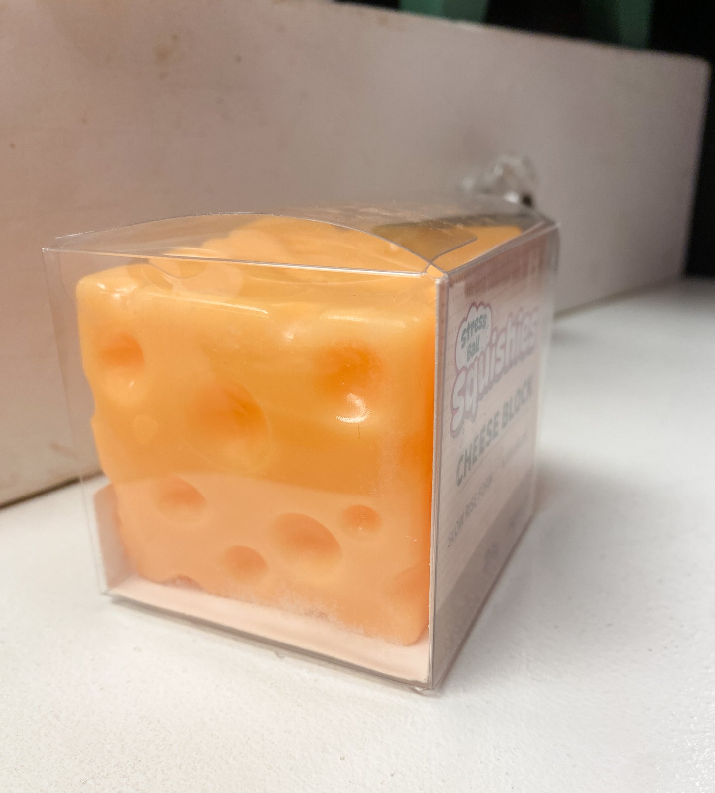 Cheese Cube Slow-Rise Squishy | Cheese Fidget Toy | Sensory Stress Toy