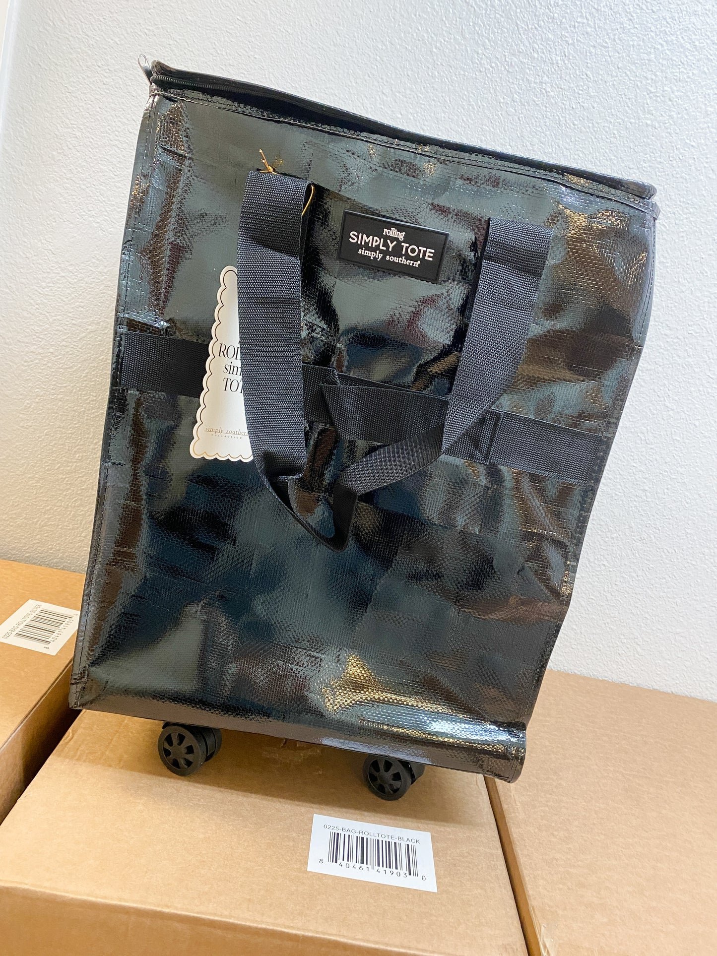 Simply Southern Rolling Tote Bag – Metallic Gold, Silver, or Black
