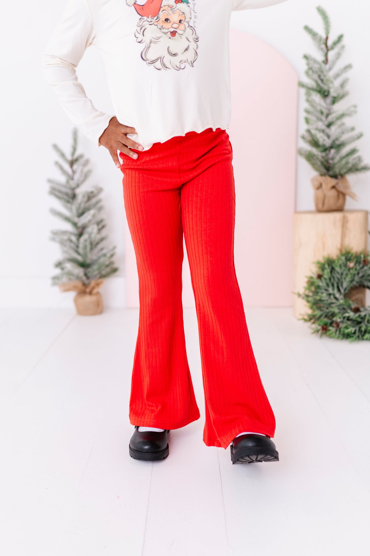 Holly Red | RIBBED FLARES