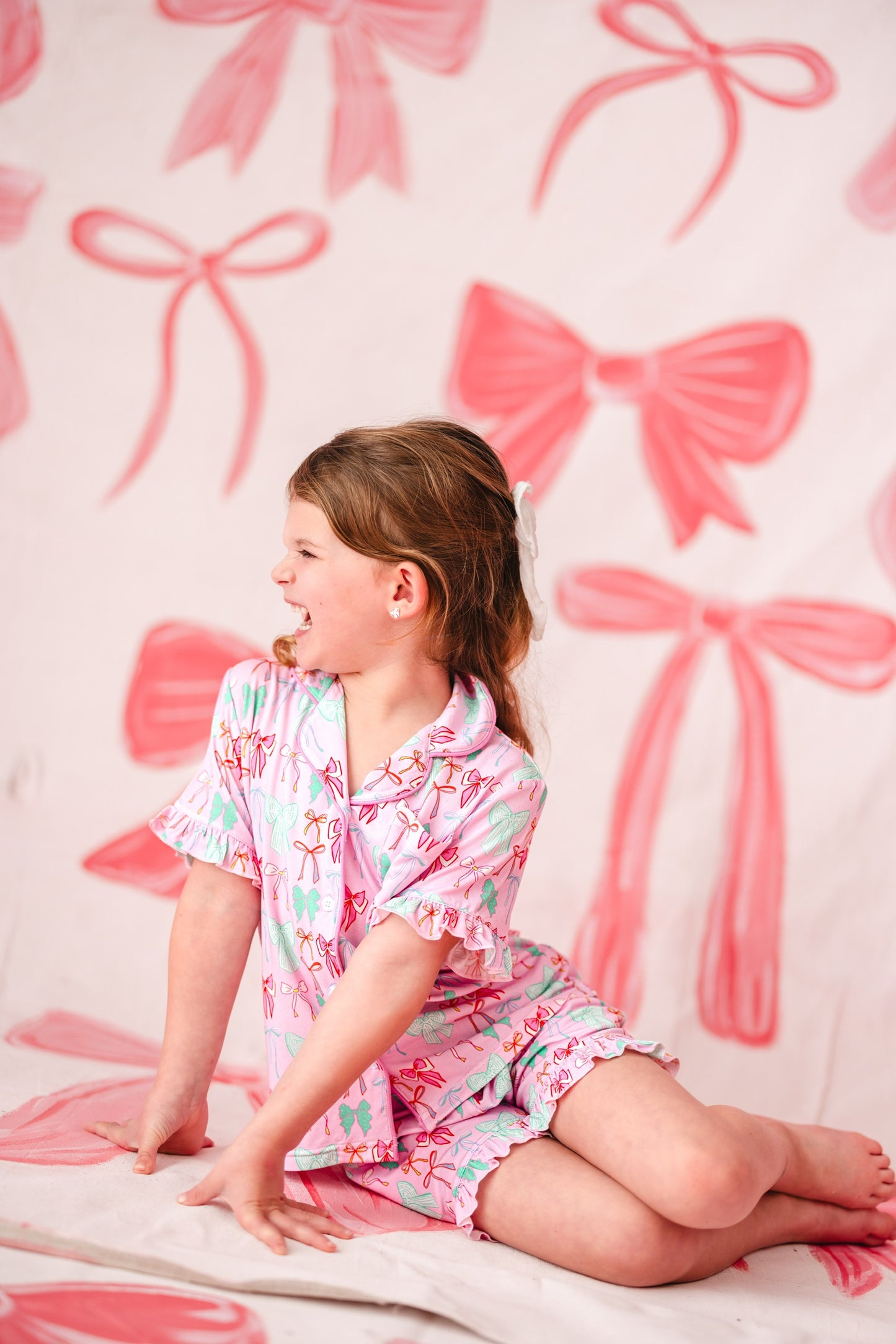 Ruffle Loungewear Set - Bows