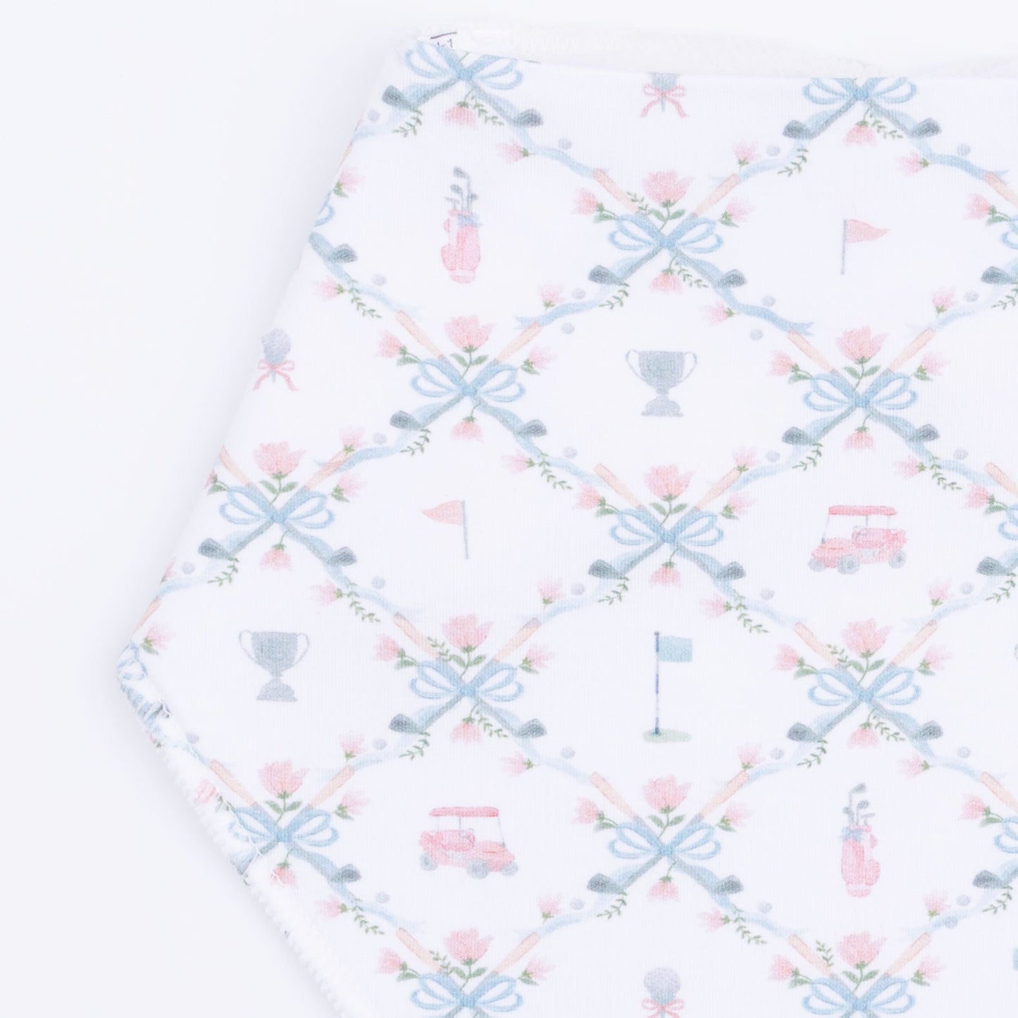 Golf Trellis Pink - Bandana Bib
