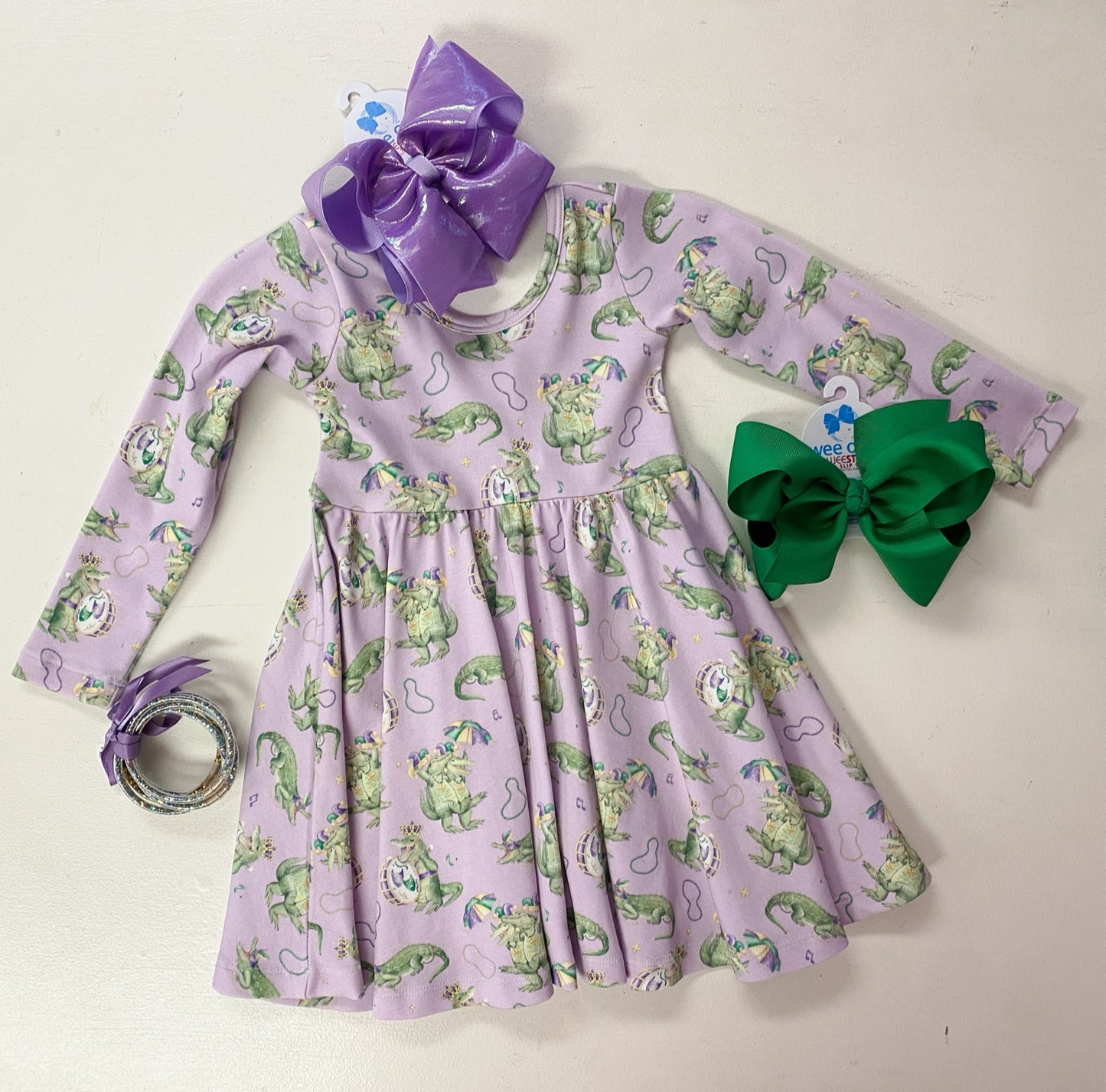 Gator Gras Cotton Twirl Dress