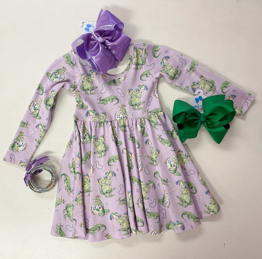 Gator Gras Cotton Twirl Dress