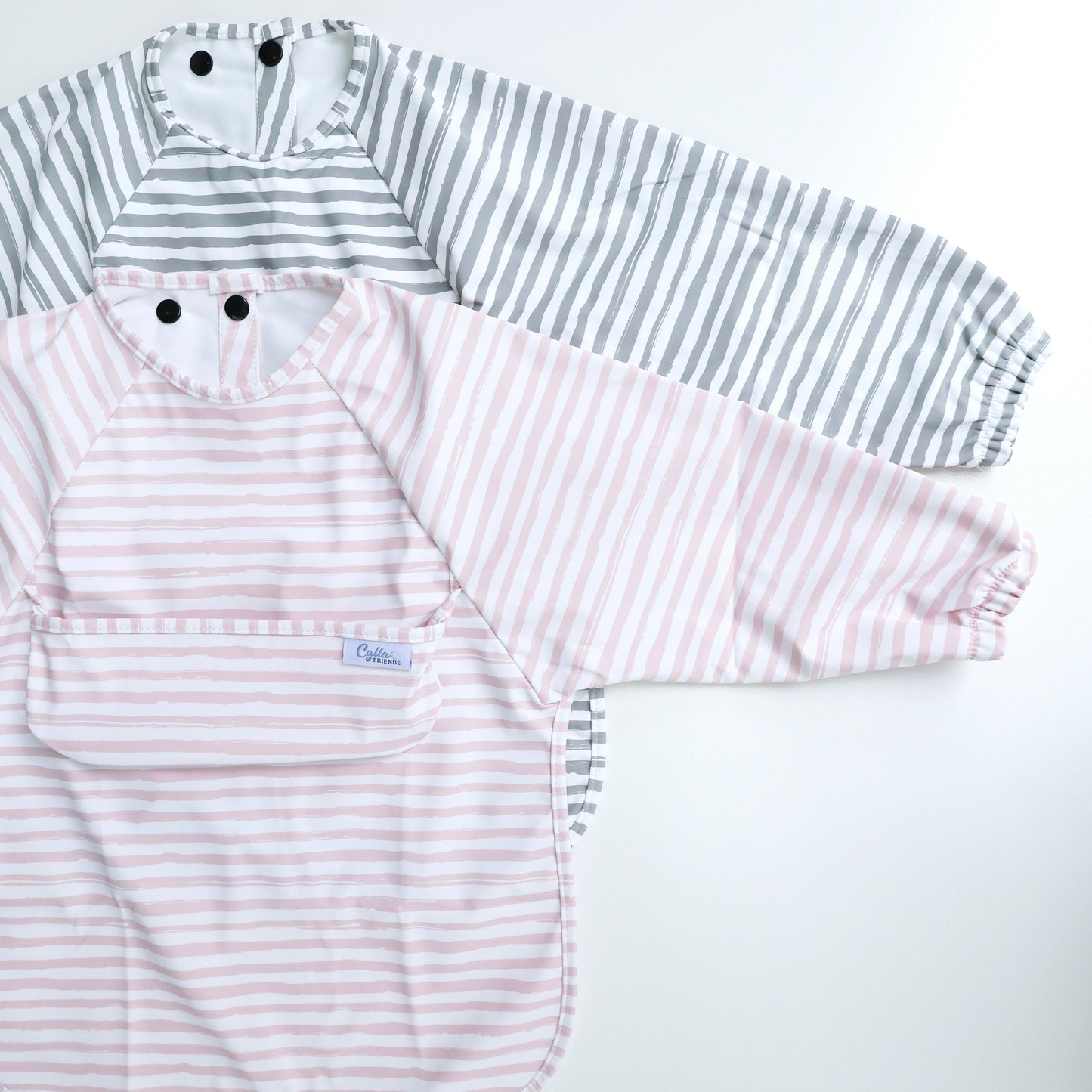 The Grayson Long Sleeve Bib - Brush Stripes