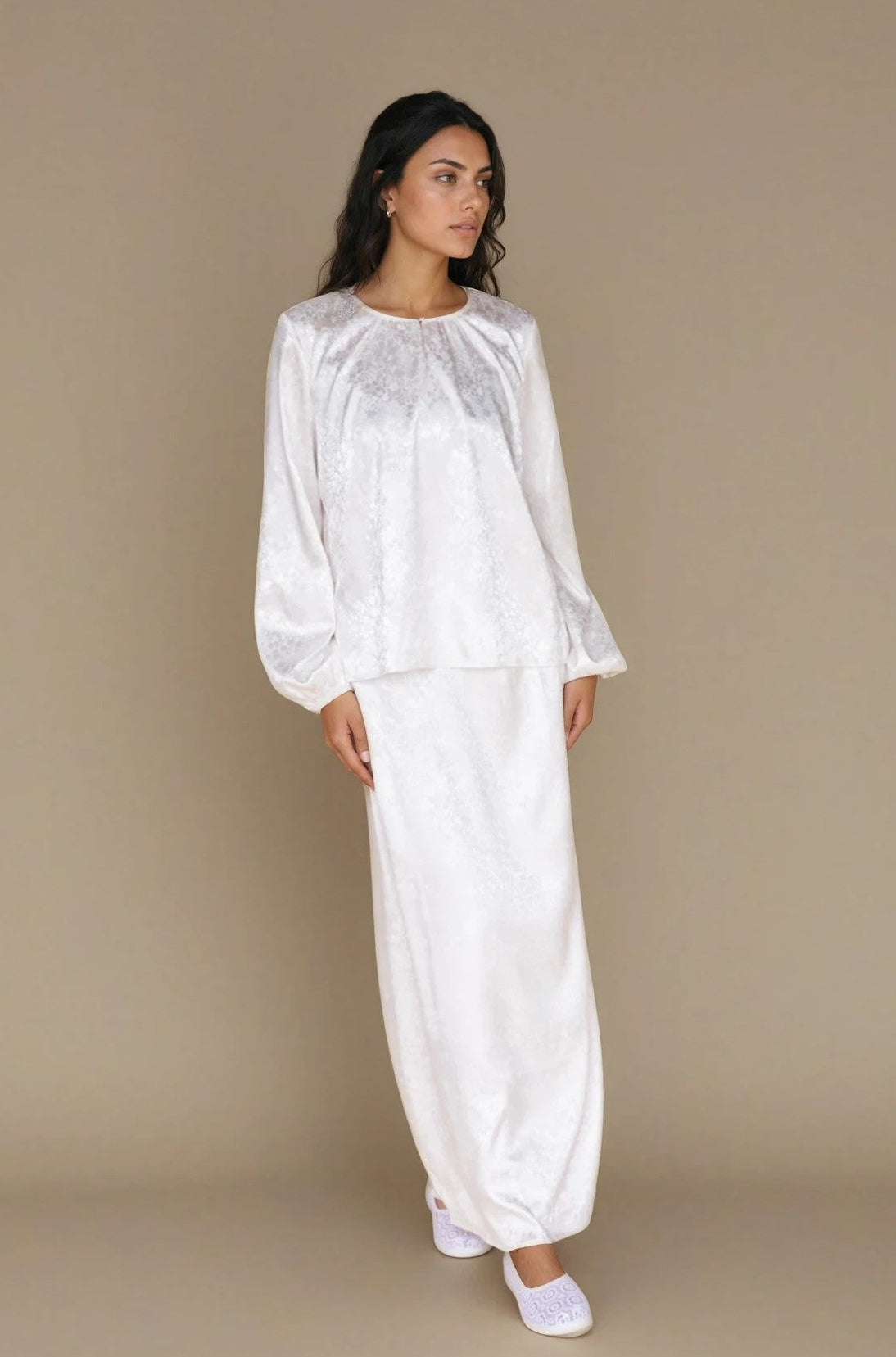 Hannah Temple Skirt in White