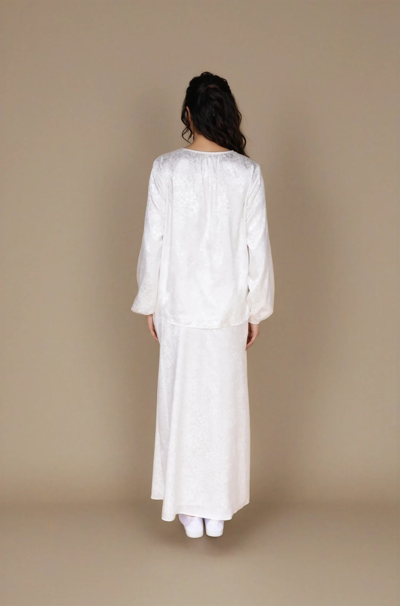 Hannah Temple Skirt in White