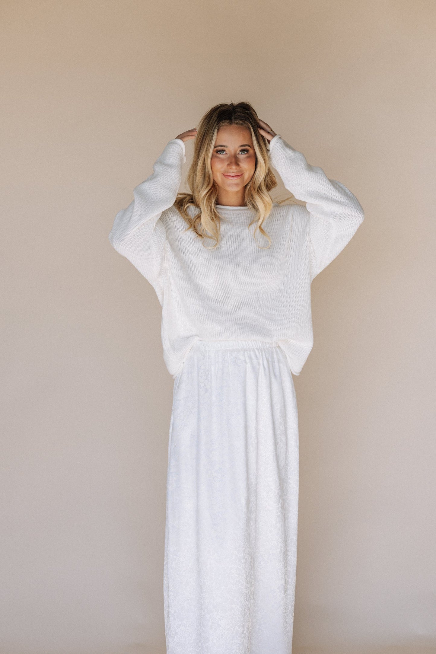 Hannah Temple Skirt in White